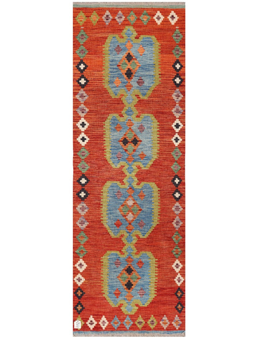 Maimana Afghanistan Kilim Rug - 244 x 82 cm - Handmade