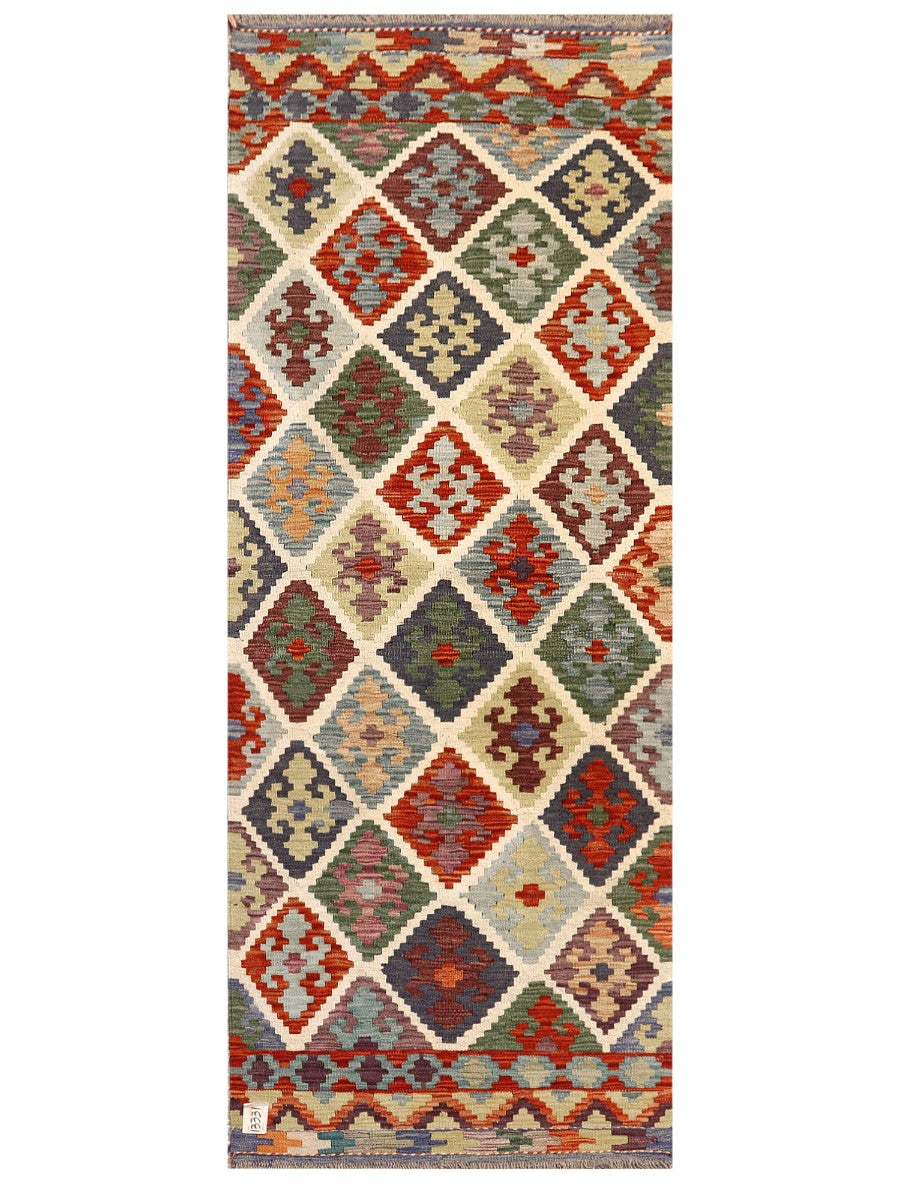 Maimana Afghanistan Kilim Rug - 204 x81 cm - Handmade