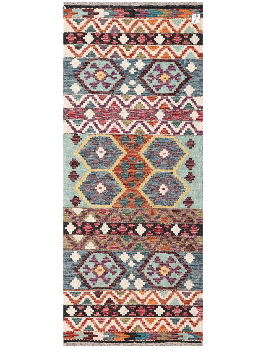 Maimana Afghanistan Kilim Rug - 199 x81 cm - Handmade