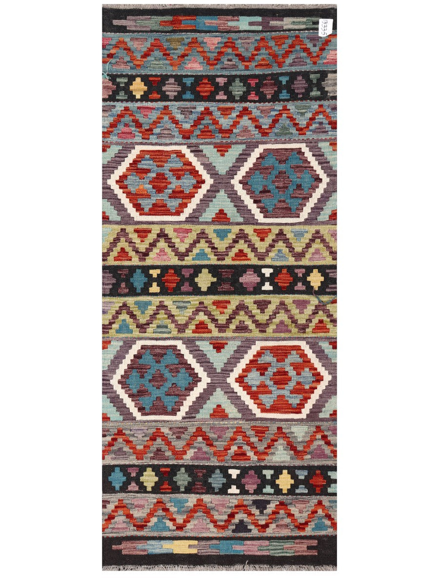 Maimana Afghanistan Kilim Rug - 195 x81 cm - Handmade