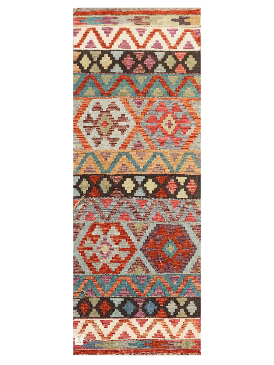 Maimana Afghanistan Kilim Rug - 200 x79 cm - Handmade