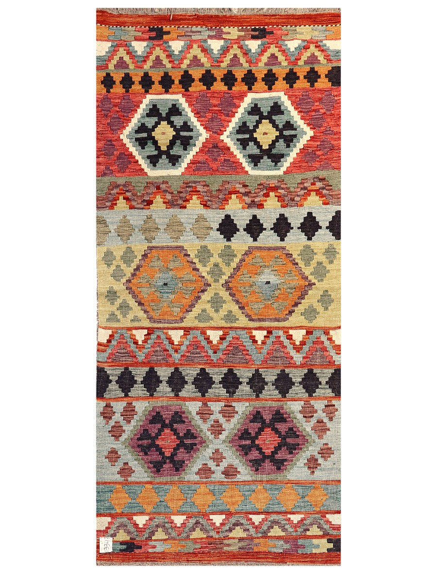 Maimana Afghanistan Kilim Rug - 200 x90 cm - Handmade
