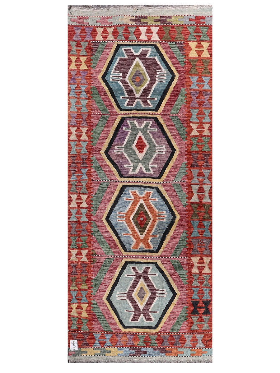 Maimana Afghanistan Kilim Rug - 198 x91 cm - Handmade