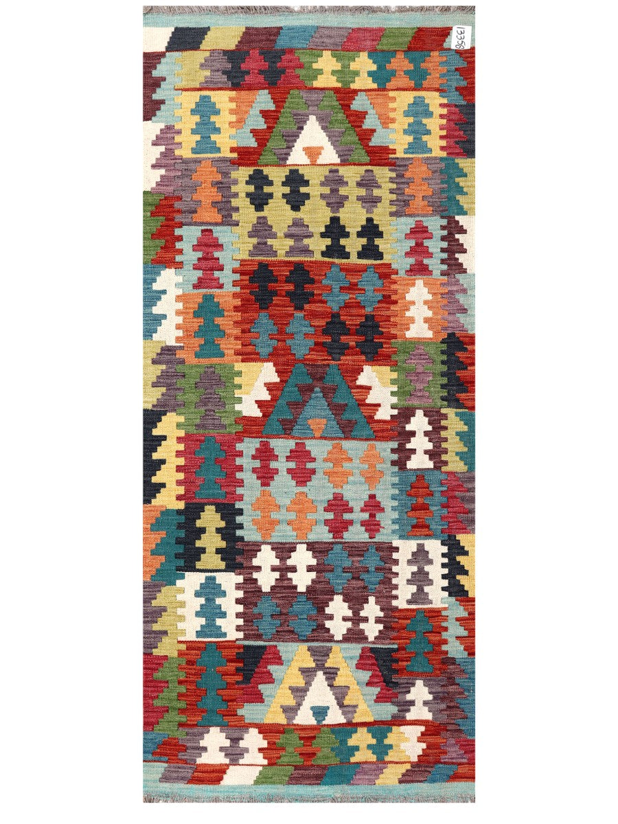 Maimana Afghanistan Kilim Rug - 199 x83 cm - Handmade
