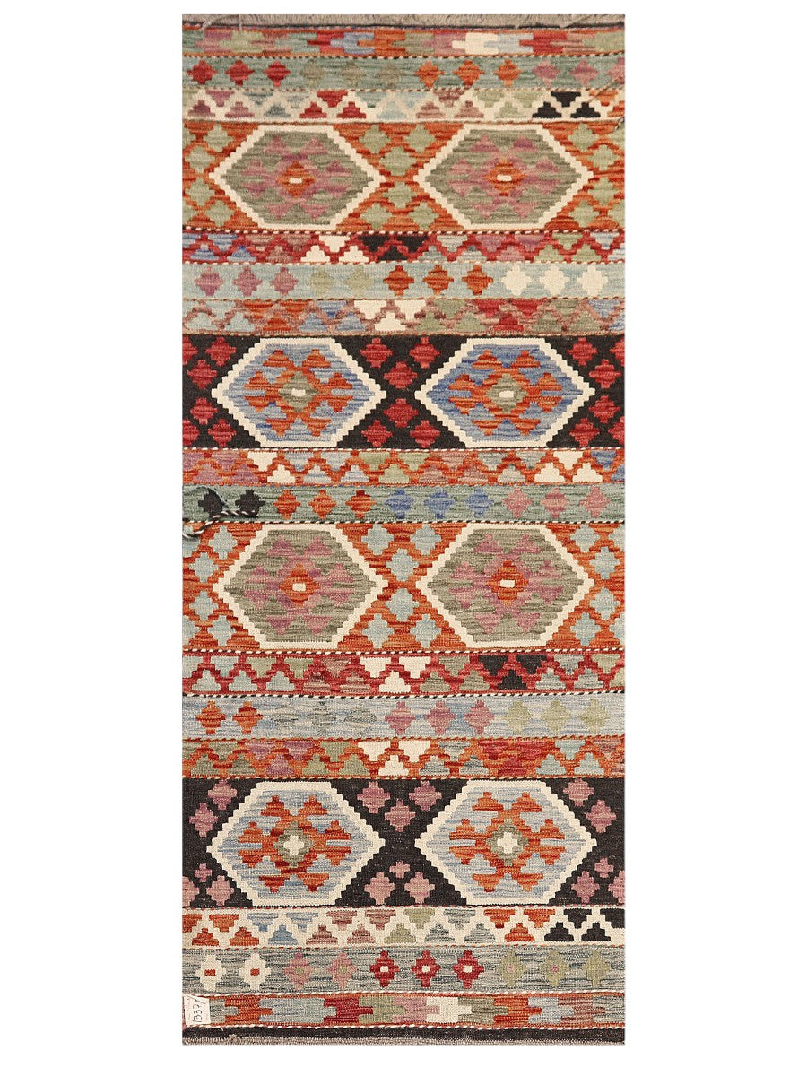 Maimana Afghanistan Kilim Rug - 195 x86 cm - Handmade