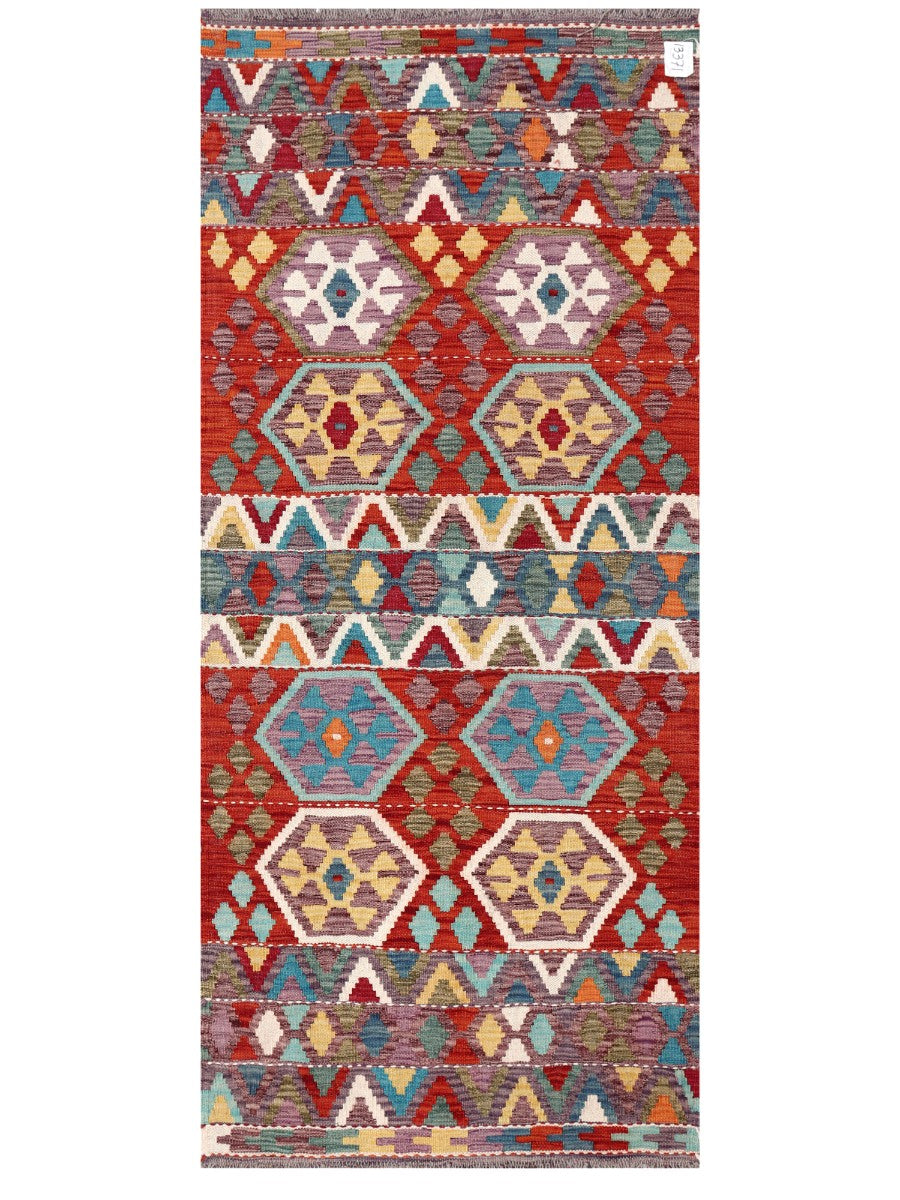 Maimana Afghanistan Kilim Rug - 195 x84 cm - Handmade
