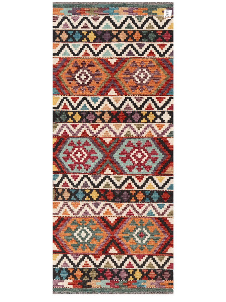 Maimana Afghanistan Kilim Rug - 193 x80 cm - Handmade
