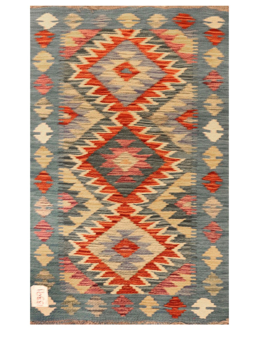Maimana Afghanistan Kilim Rug - 88 x 55 cm - Handmade