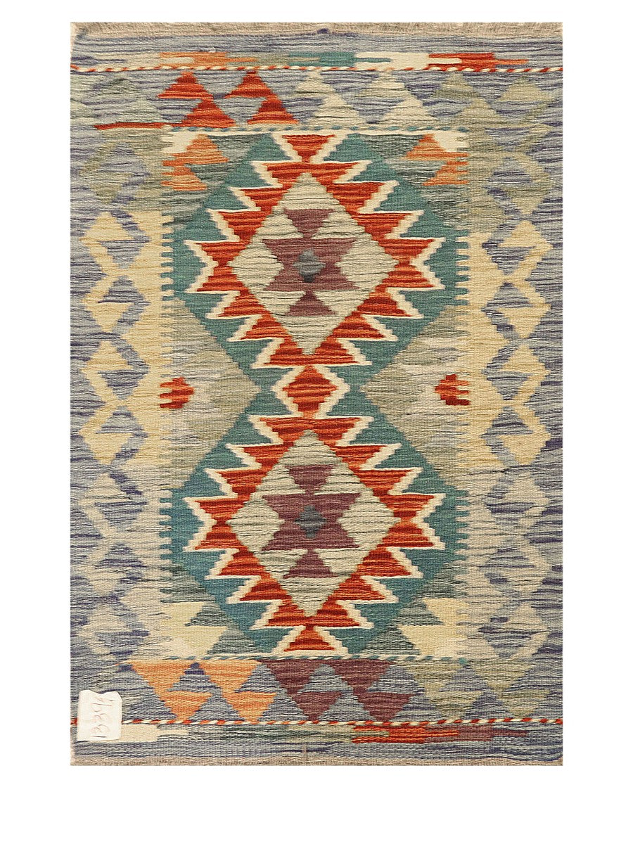 Maimana Afghanistan Kilim Rug - 86 x 57 cm - Handmade