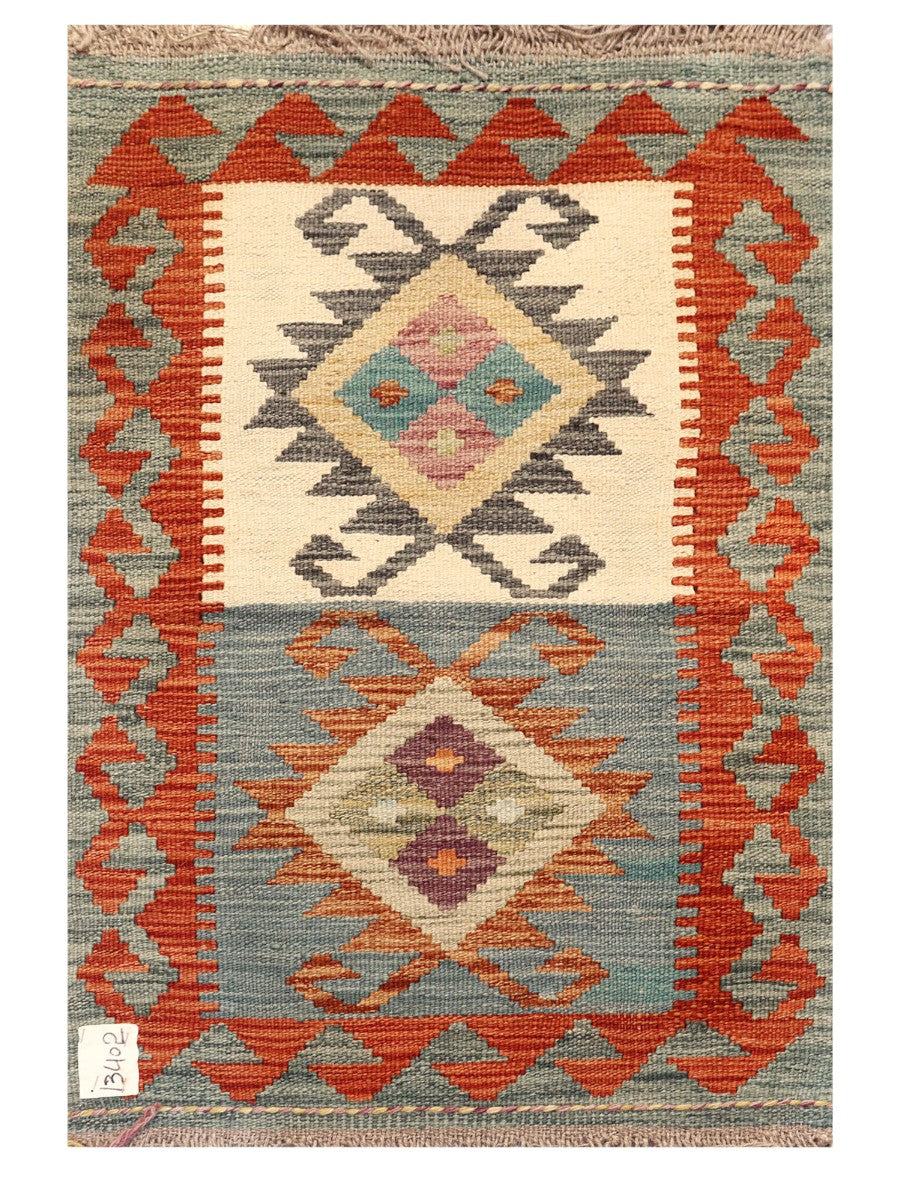 Maimana Afghanistan Kilim Rug - 88 x 60 cm - Handmade