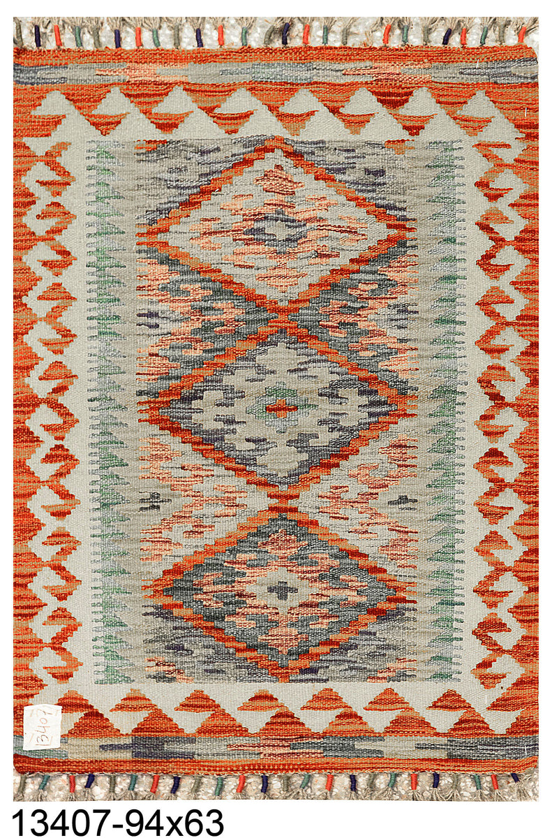 Maimana Afghanistan Kilim Rug - 94 x 63 cm - Handmade