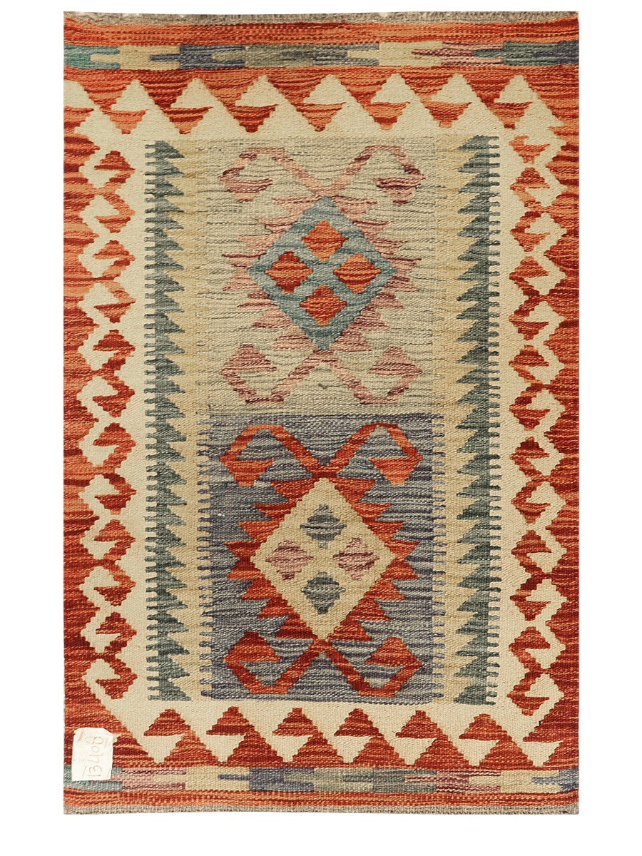 Maimana Afghanistan Kilim Rug - 92 x 61 cm - Handmade