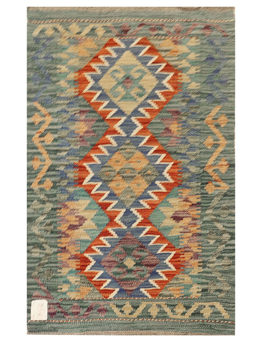 Maimana Afghanistan Kilim Rug - 96 x 61 cm - Handmade