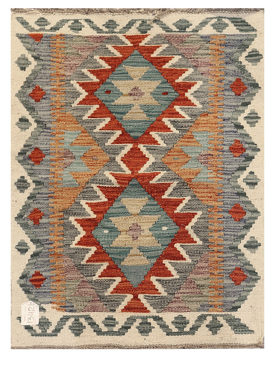 Maimana Afghanistan Kilim Rug - 90 x 67 cm - Handmade