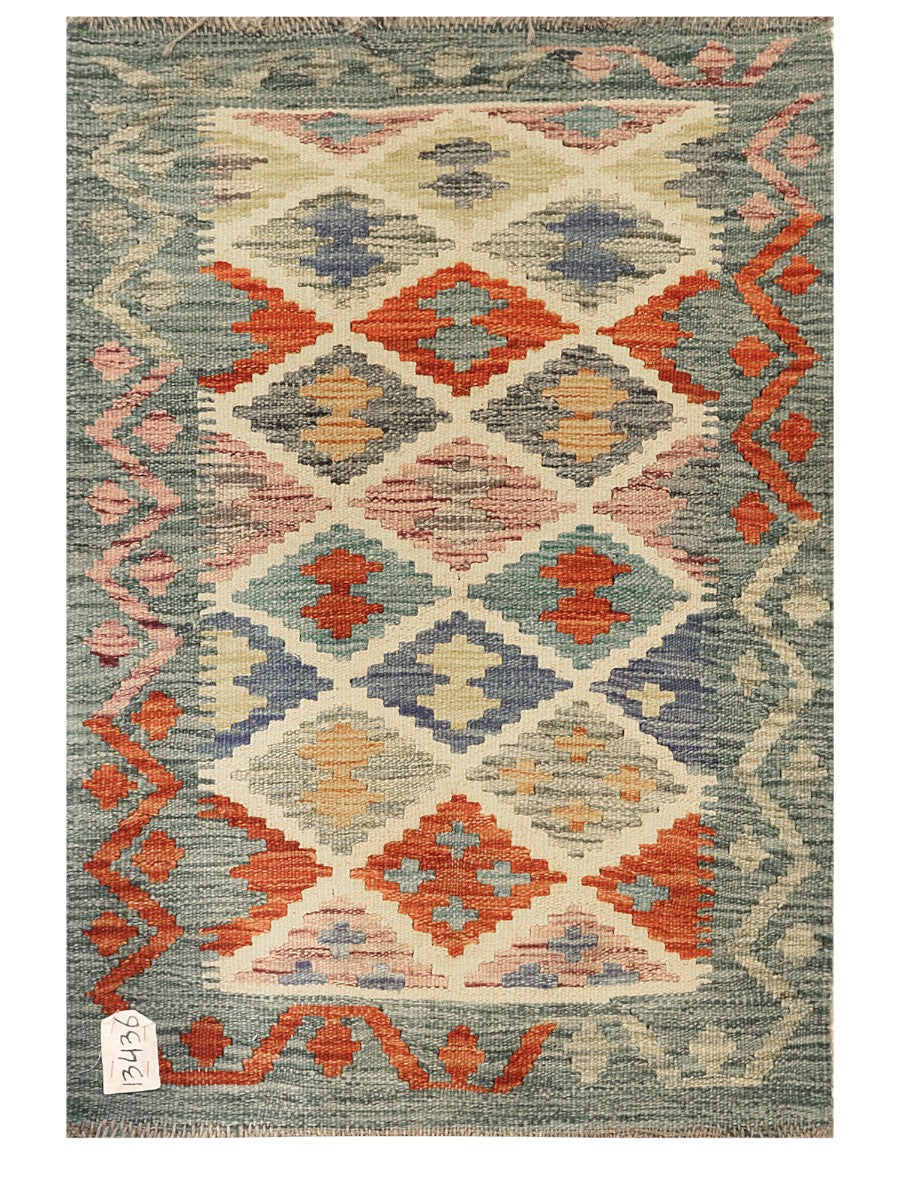 Maimana Afghanistan Kilim Rug - 89 x 63 cm - Handmade
