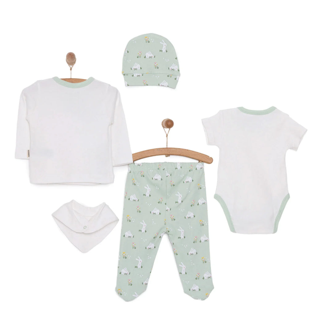 Bebbek Girl Newborn Gift Set 5 pcs - Green