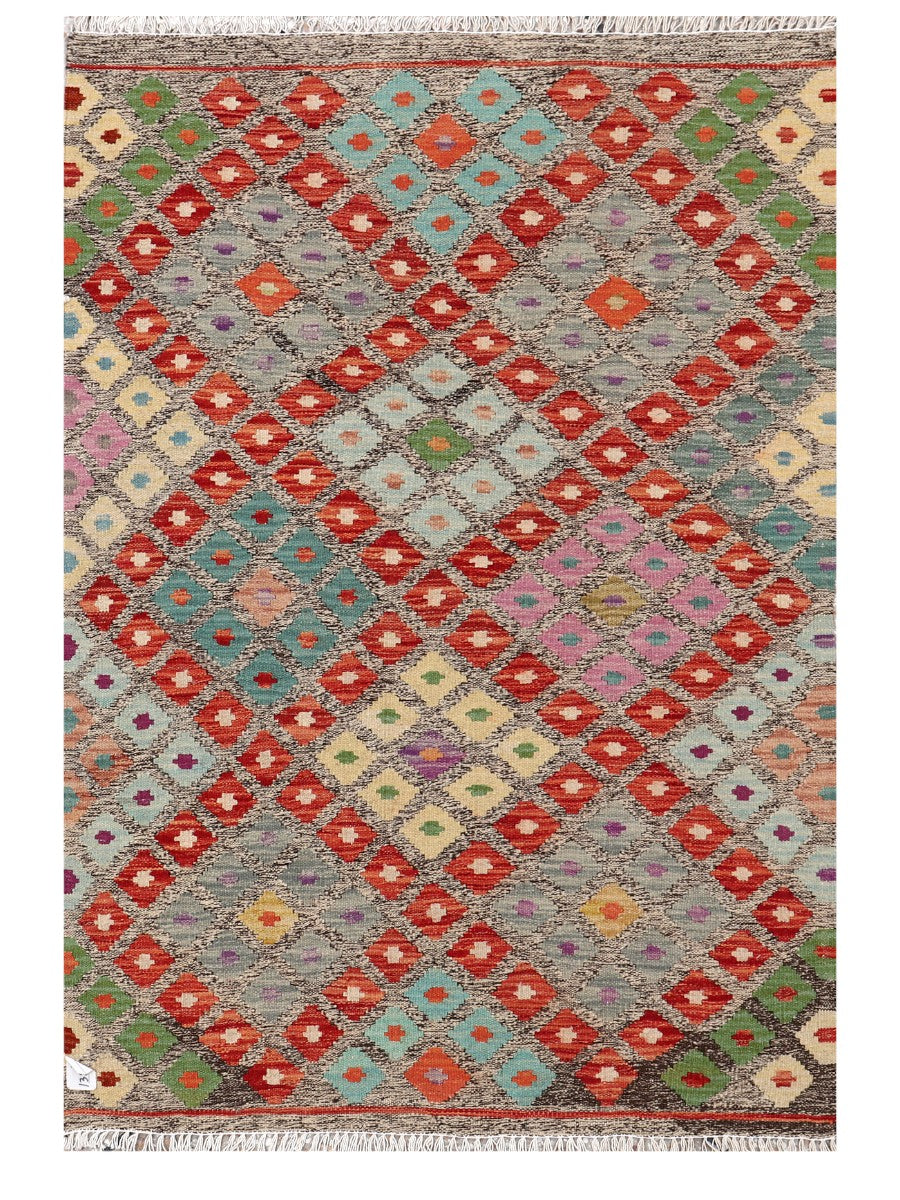 Maimana Afghanistan Kilim Rug - 144 x98 cm - Handmade