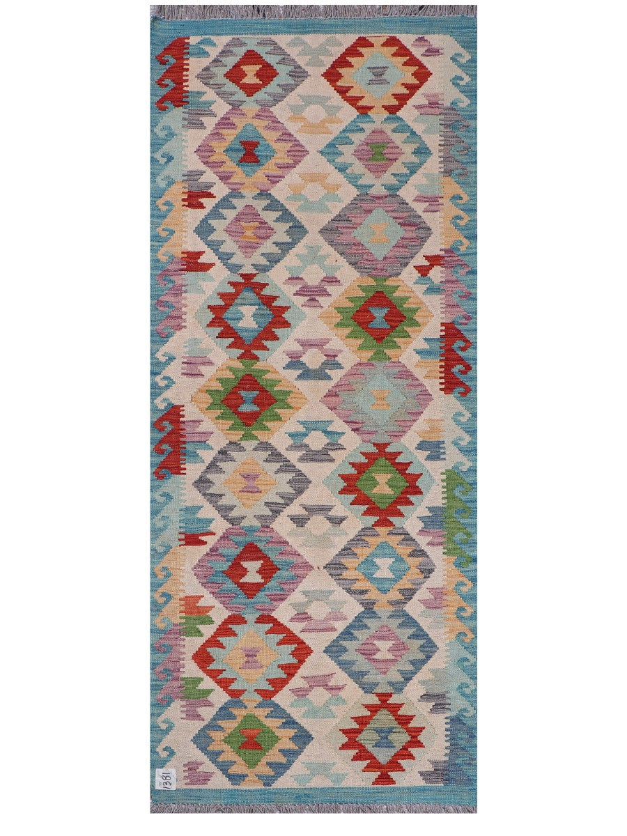 Maimana Afghanistan Kilim Rug - 200 x81 cm - Handmade