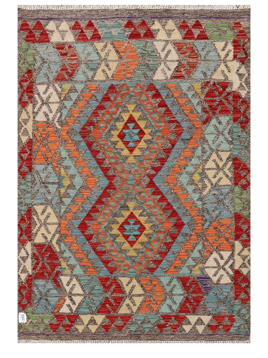 Maimana Afghanistan Kilim Rug - 145 x104 cm - Handmade