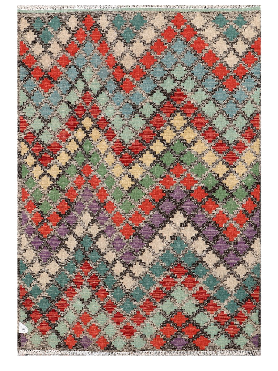 Maimana Afghanistan Kilim Rug - 144 x104 cm - Handmade