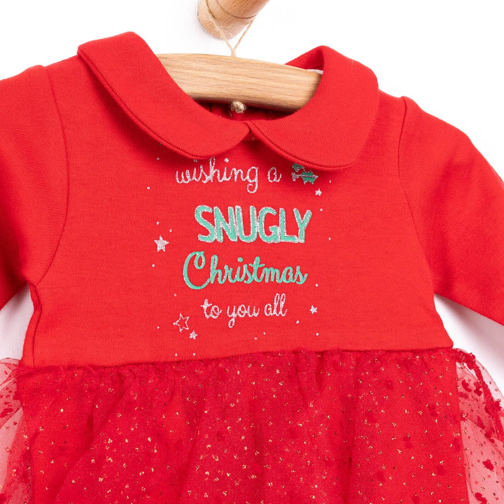 Bebetto Newborn Christmas Holiday Footed - Red