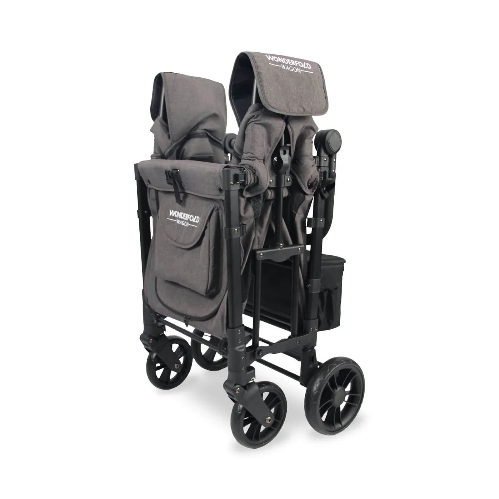 Wonderfold W2 Elite Double Stroller Wagon - Charcoal Grey