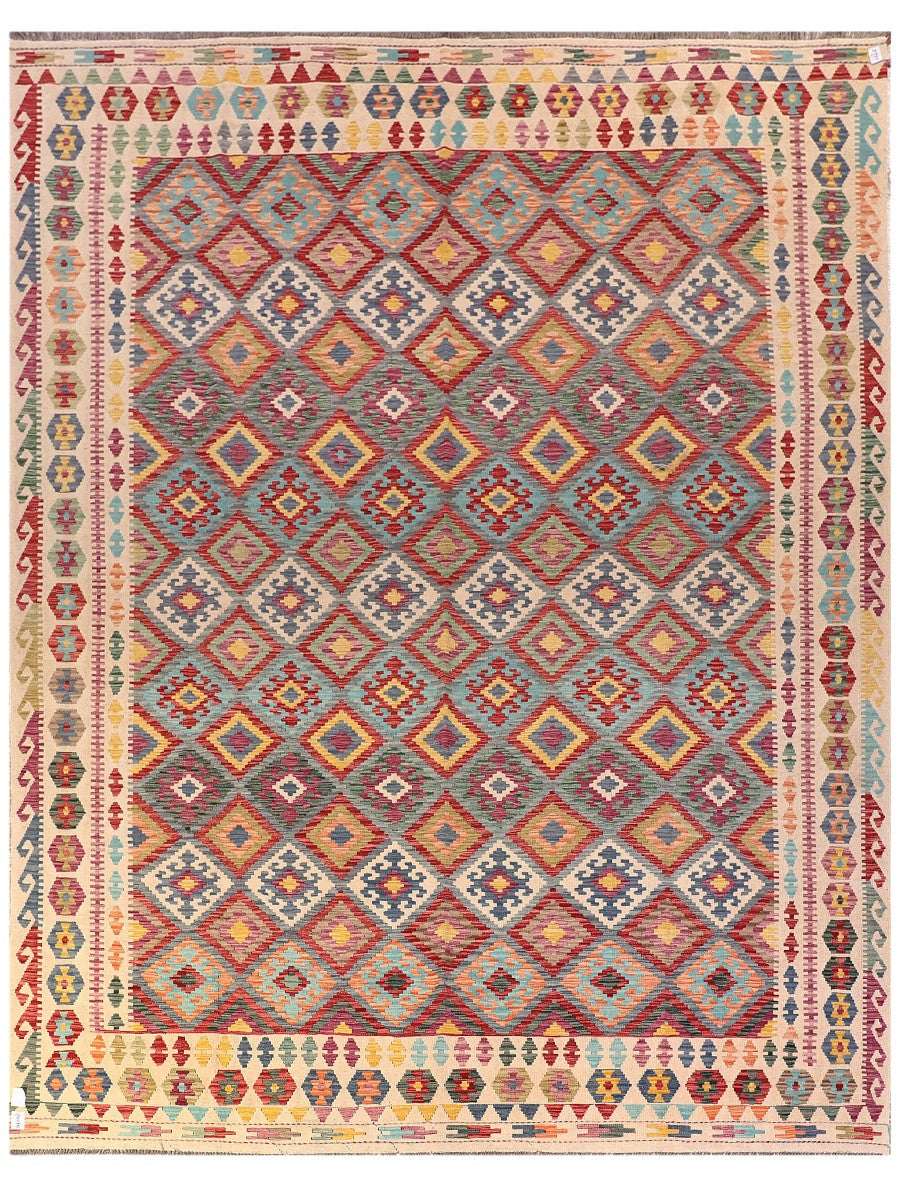 Maimana Afghanistan Kilim Rug - 398 x317 cm - Handmade