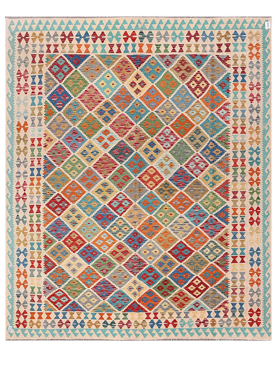 Maimana Afghanistan Kilim Rug - 294 x247 cm - Handmade