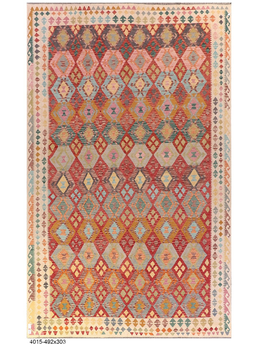Maimana Afghanistan Kilim Rug - 492 x303 cm - Handmade