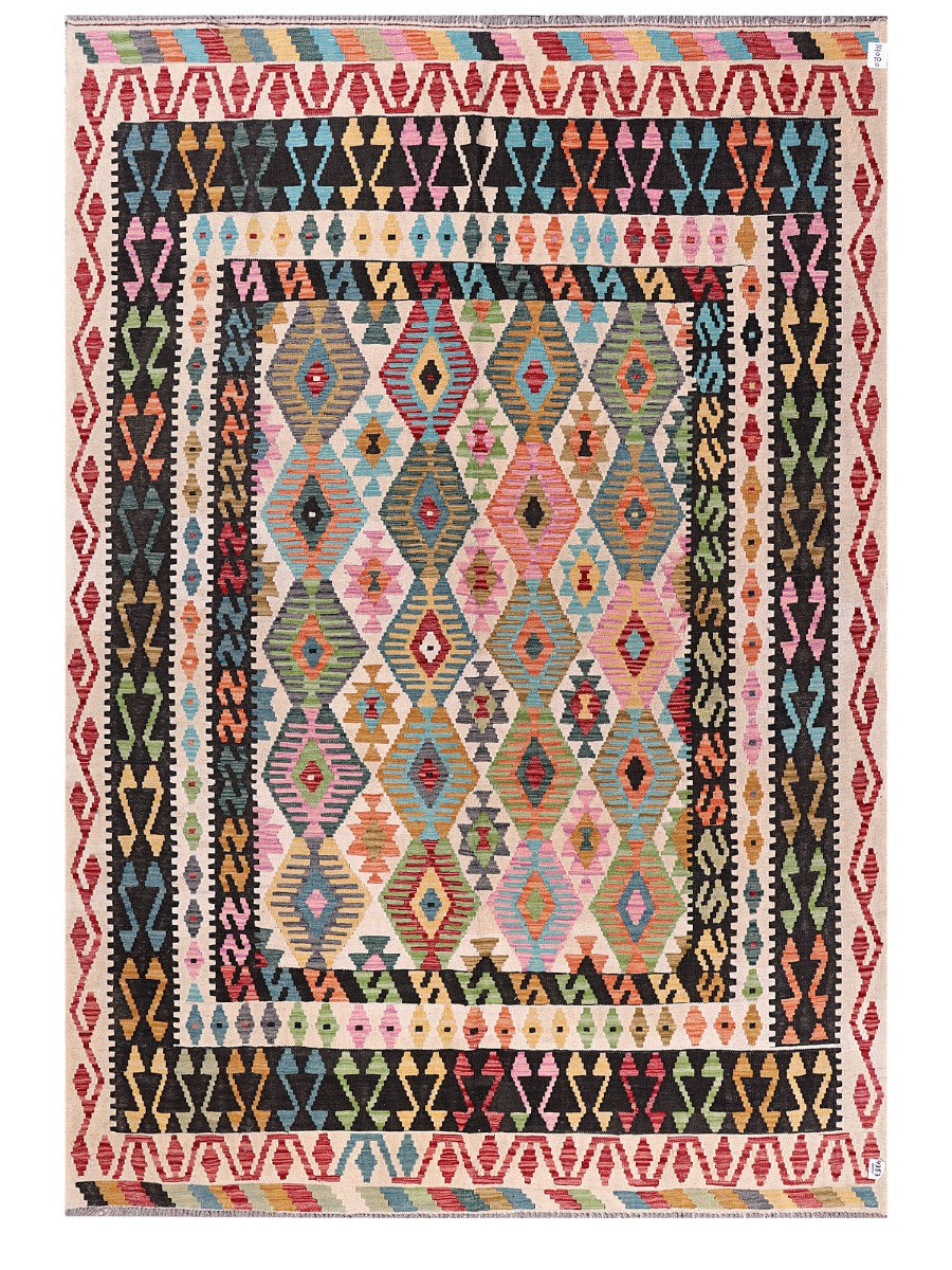 Maimana Afghanistan Kilim Rug - 302 x210 cm - Handmade