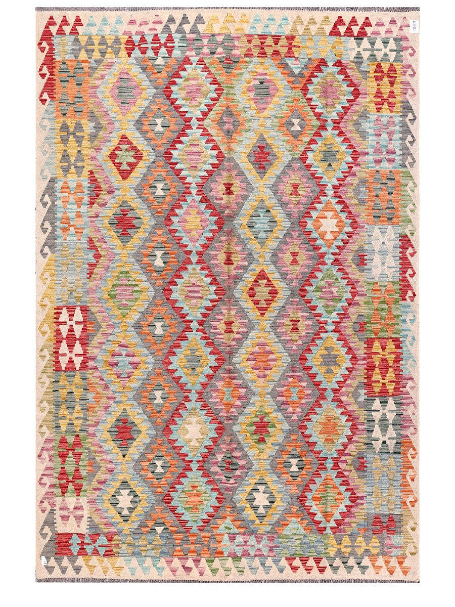 Maimana Afghanistan Kilim Rug - 296 x201 cm - Handmade