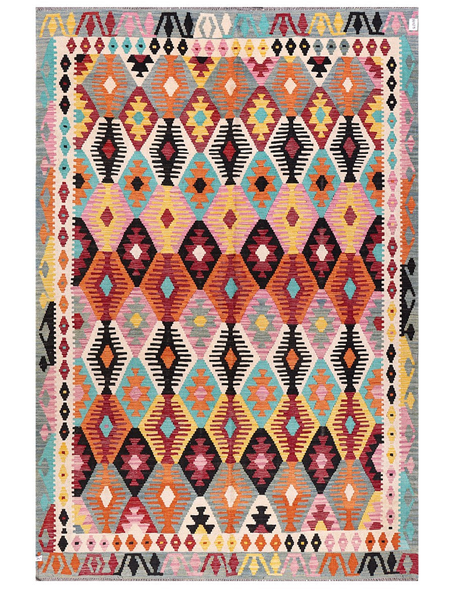 Maimana Afghanistan Kilim Rug - 304 x206 cm - Handmade