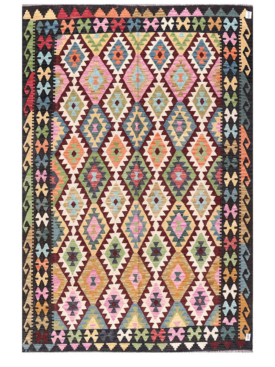 Maimana Afghanistan Kilim Rug - 295 x199 cm - Handmade
