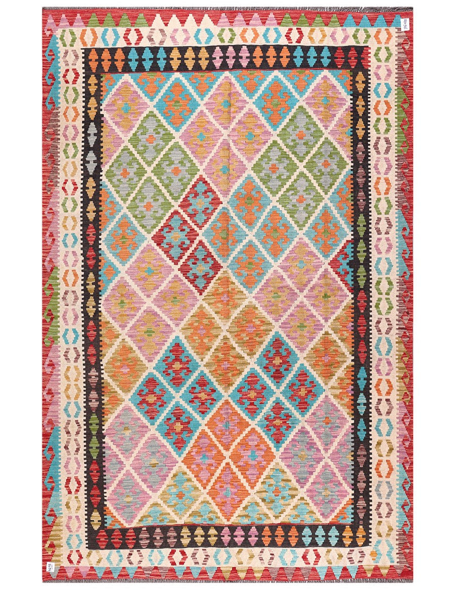 Maimana Afghanistan Kilim Rug - 304 x199 cm - Handmade