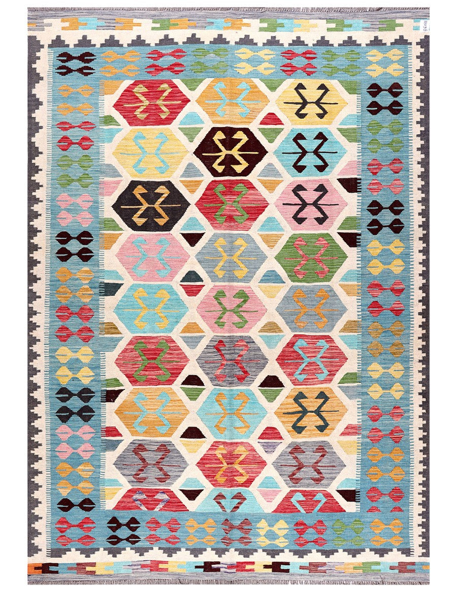 Maimana Afghanistan Kilim Rug - 292 x207 cm - Handmade