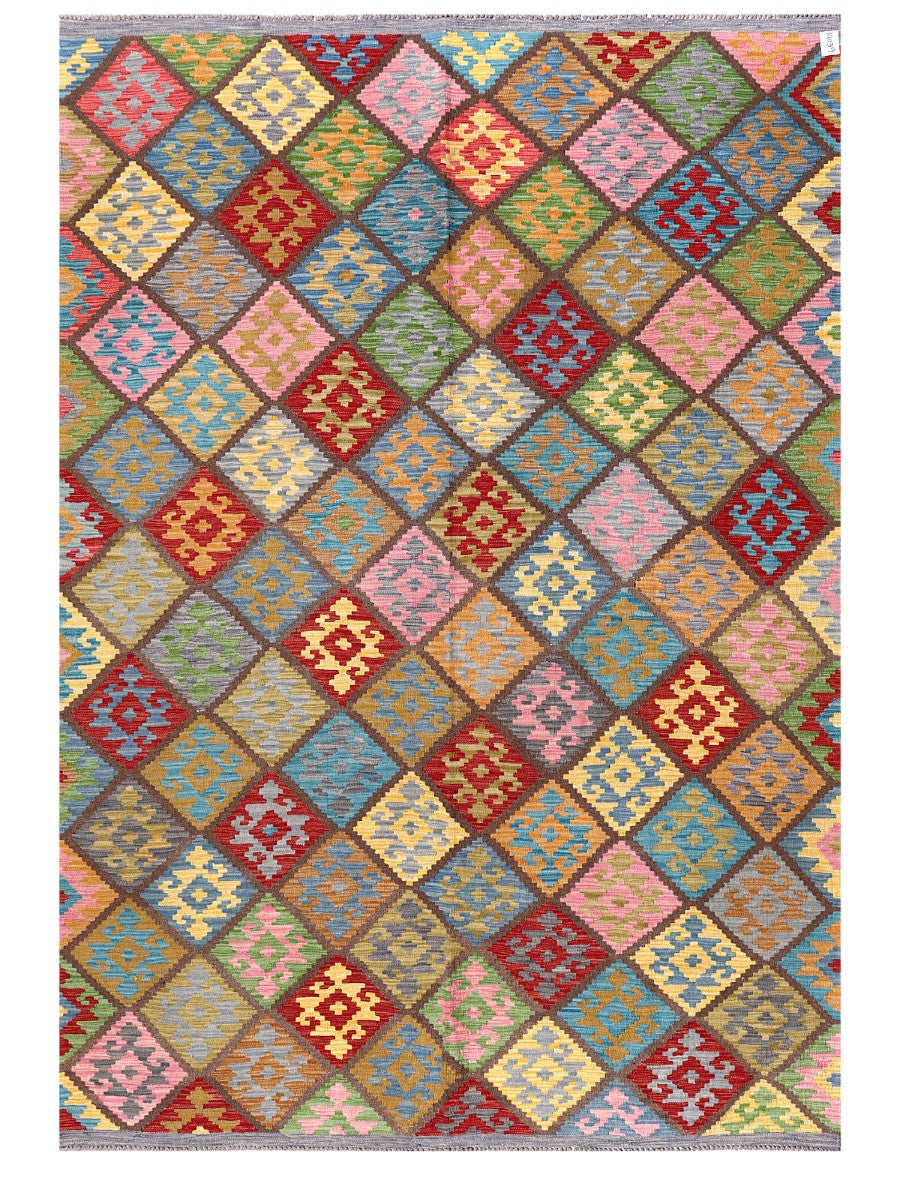 Maimana Afghanistan Kilim Rug - 296 x207 cm - Handmade