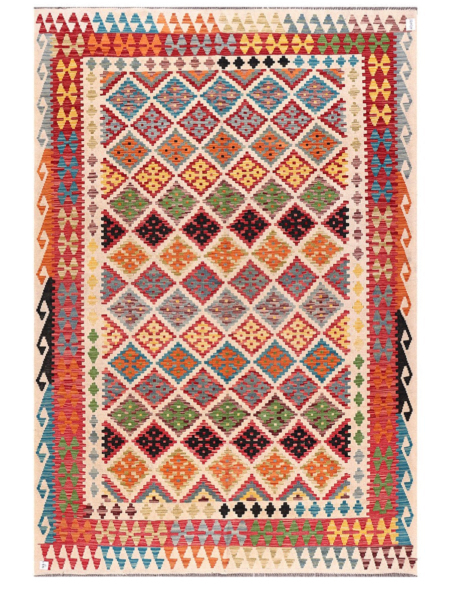 Maimana Afghanistan Kilim Rug - 294 x201 cm - Handmade