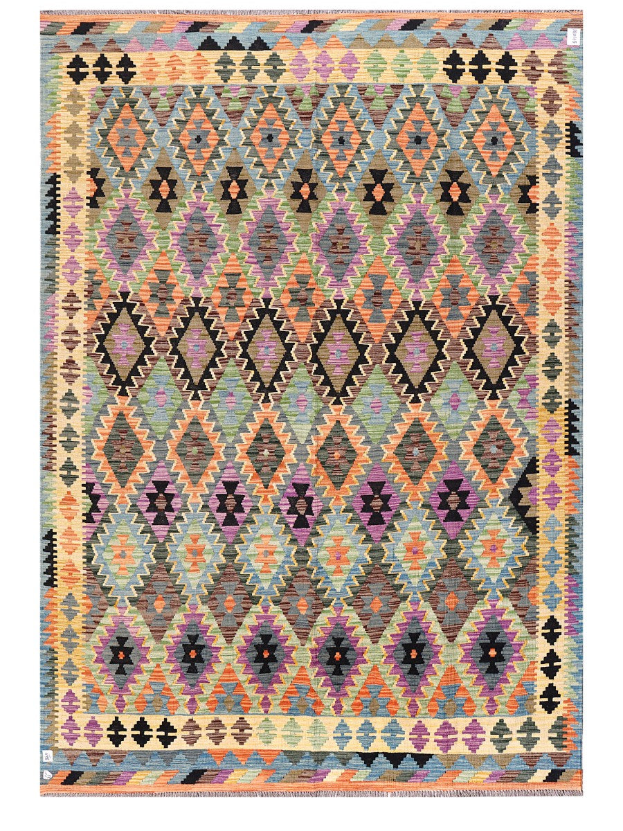 Maimana Afghanistan Kilim Rug - 294 x207 cm - Handmade