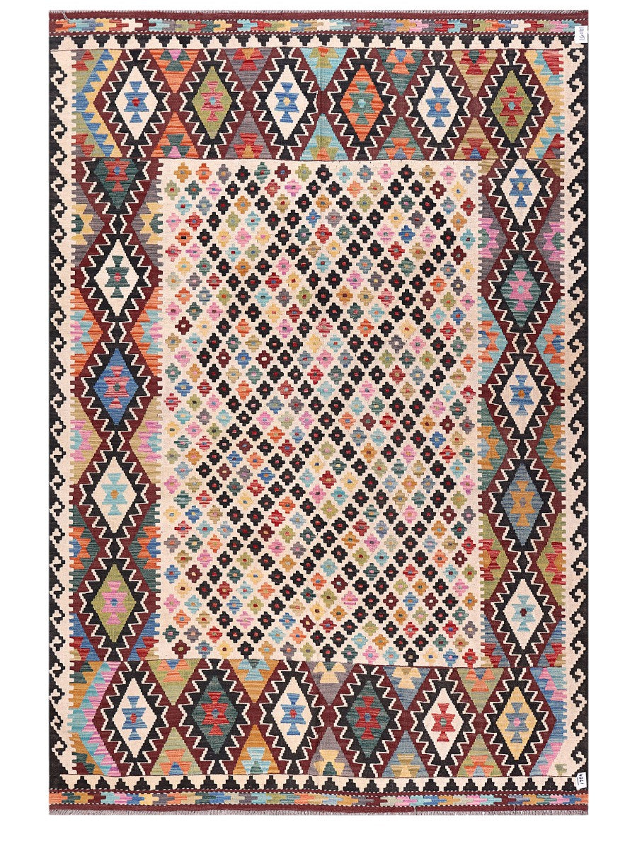 Maimana Afghanistan Kilim Rug - 295 x201 cm - Handmade