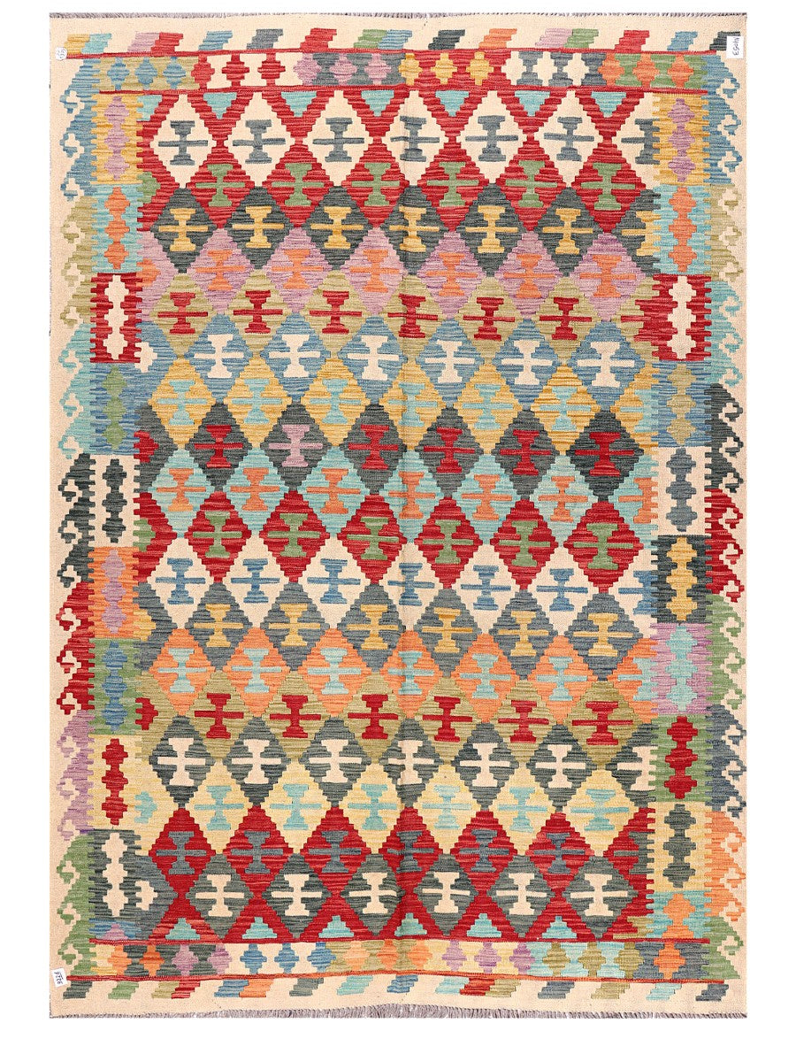 Maimana Afghanistan Kilim Rug - 286 x202 cm - Handmade