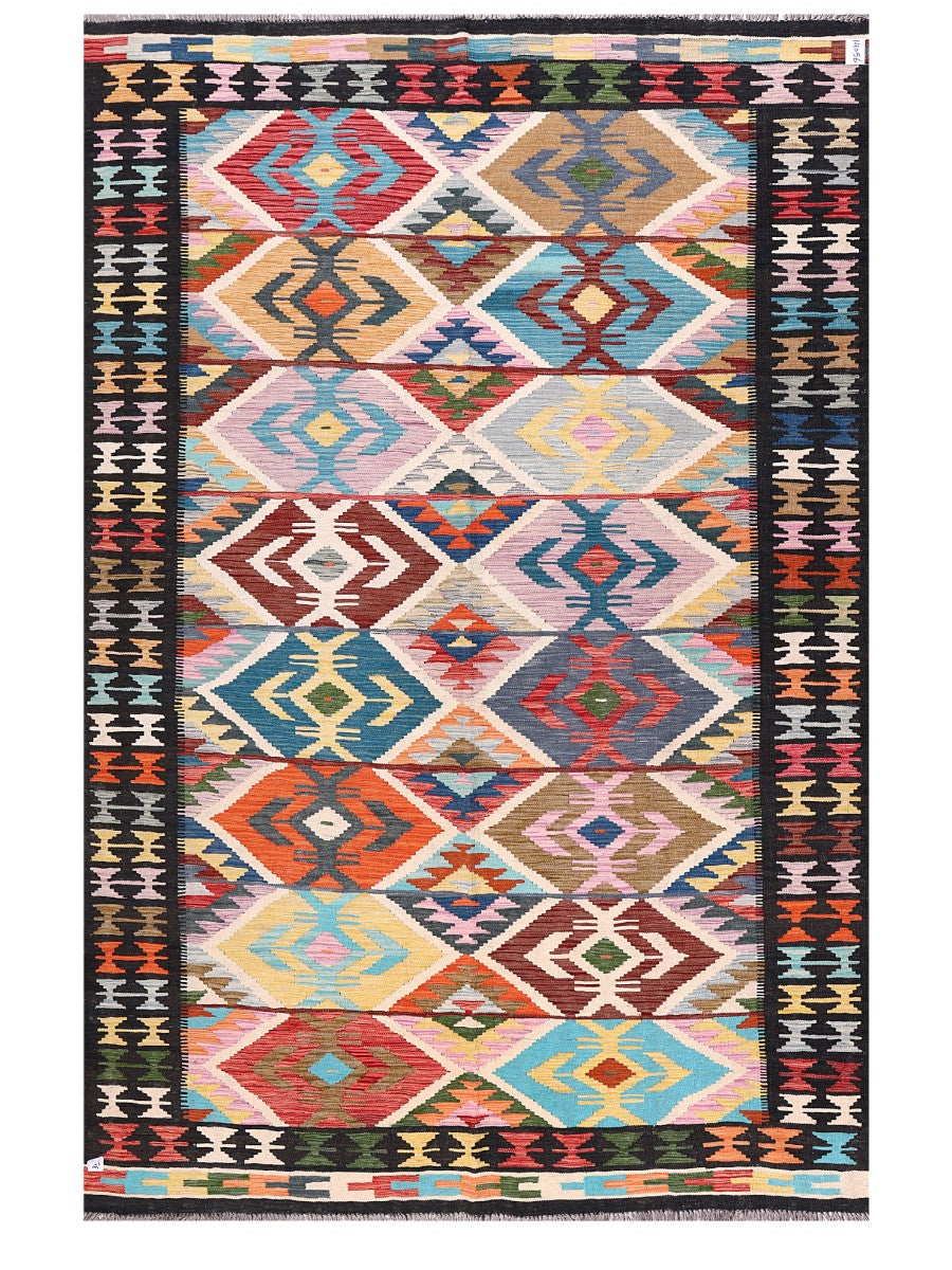 Maimana Afghanistan Kilim Rug - 299 x198 cm - Handmade