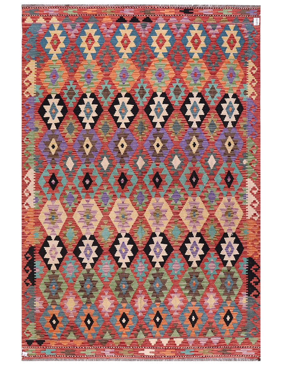 Maimana Afghanistan Kilim Rug - 297 x203 cm - Handmade