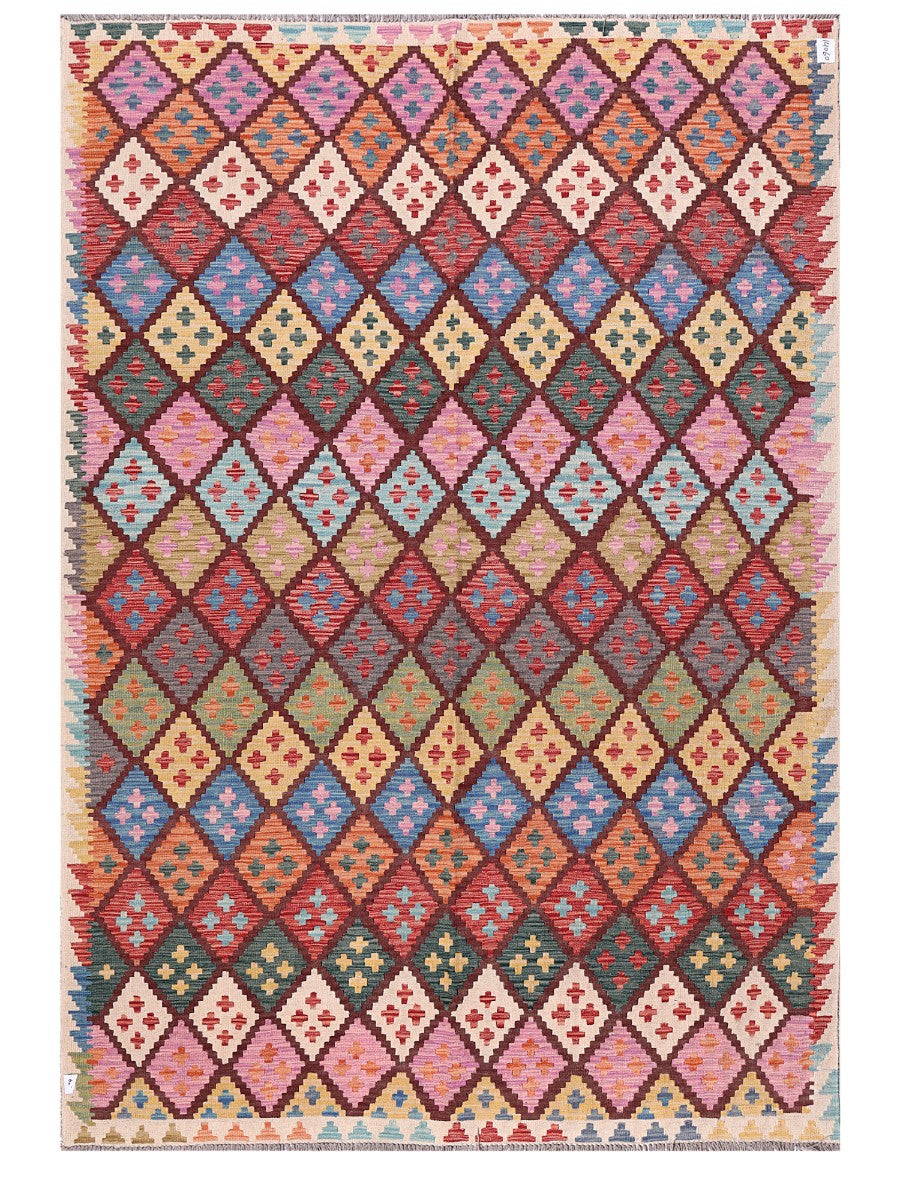 Maimana Afghanistan Kilim Rug - 288 x201 cm - Handmade