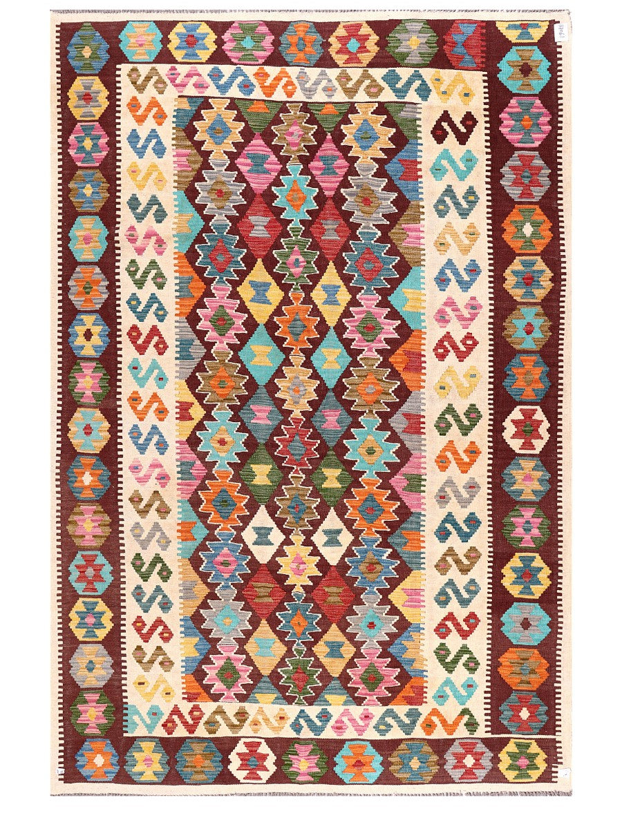 Maimana Afghanistan Kilim Rug - 297 x201 cm - Handmade