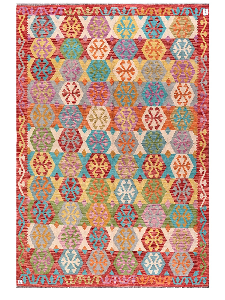 Maimana Afghanistan Kilim Rug - 289 x199 cm - Handmade