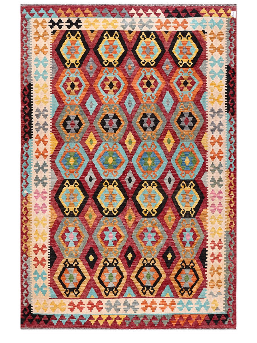 Maimana Afghanistan Kilim Rug - 305 x206 cm - Handmade