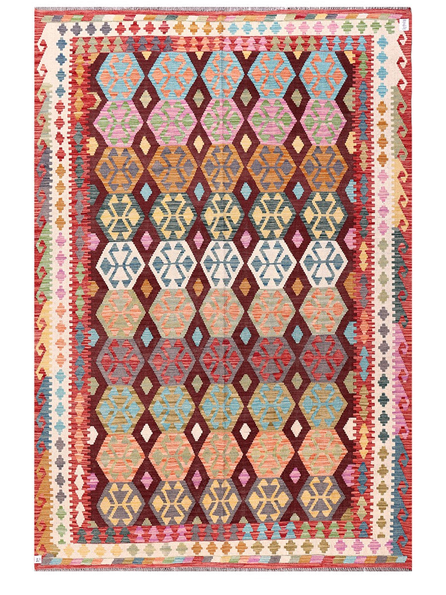 Maimana Afghanistan Kilim Rug - 295 x201 cm - Handmade