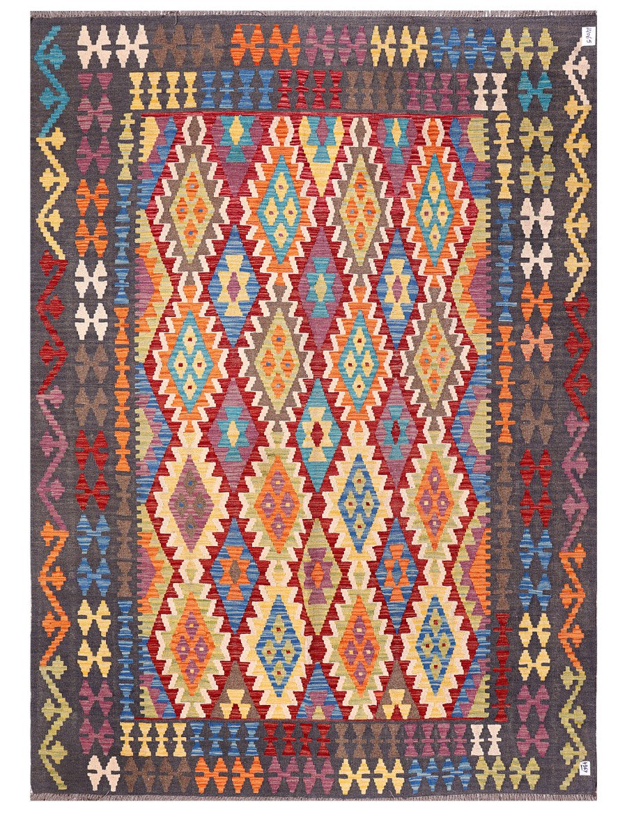 Maimana Afghanistan Kilim Rug - 285 x208 cm - Handmade