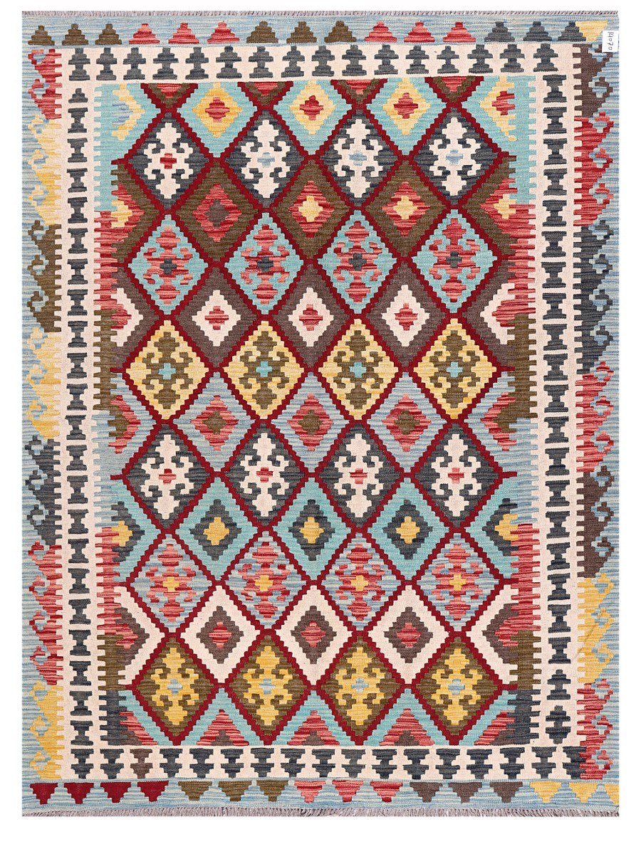 Maimana Afghanistan Kilim Rug - 237 x180 cm - Handmade