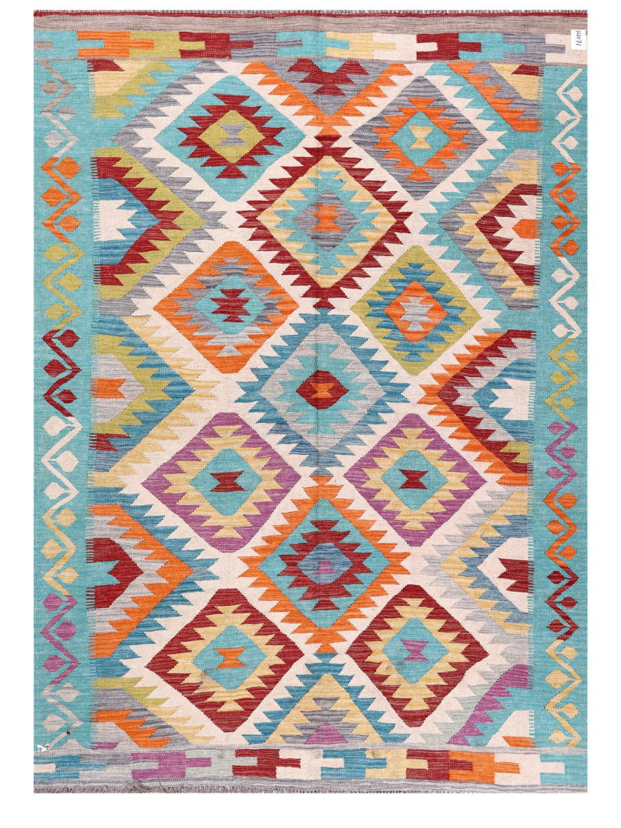 Maimana Afghanistan Kilim Rug - 234 x169 cm - Handmade